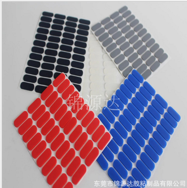 透明防滑防震硅膠腳墊 現貨圓形硅膠墊片 電器單面高粘硅膠腳墊